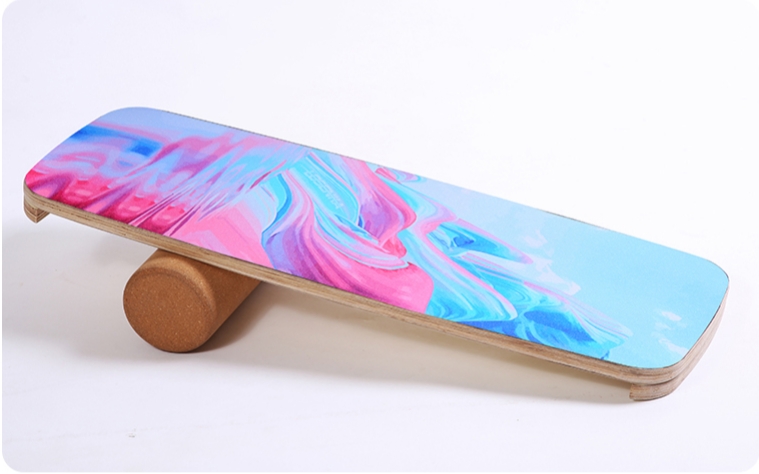 a colorful balancing board